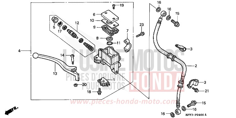 FR. BRAKE MASTER CYLINDER for City Fly BLACK (NH1E) from 1998